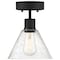 Access Lighting Port Nine Martini, Martini LED SemiFlush, Matte Black Finish, Seeded Glass 63146LEDDLP-MBL/SDG - alternate 3